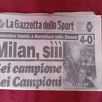  GAZZETTA DELLO SPORT-Milan-Campione d'Europa-1989