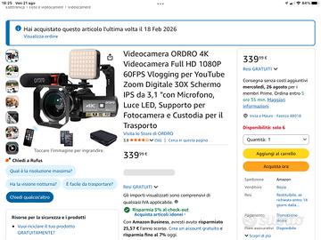 videocamera 4k Full HD Ordro
