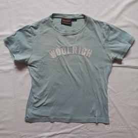 Maglietta Woolrich donna azzurra e bianca