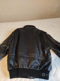 giubbotto pelle vintage tg 52