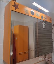 Specchiera mobile contenitore da bagno 