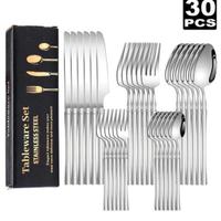 Set di 30 posate, color argento