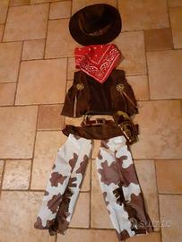 Vestito Carnevale Cowboy Bambino 3-4anni + pistola