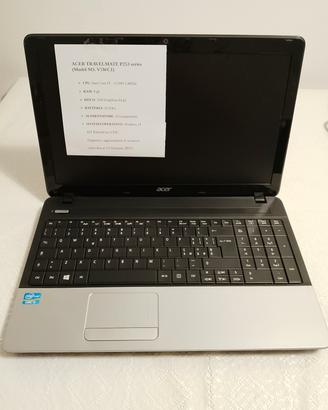Notebook PC Acer Travelmate P253, 8gb RAM, i5, ssd