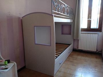 Letto soppalco castello 