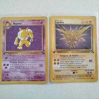 carte Pokemon vintage prima edizione Fossil Zapdos