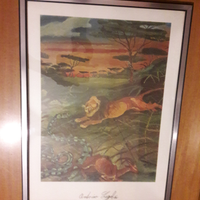 Stampa di un quadro di Ligabue incorniciata