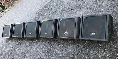 6 casse  acustiche vuote in blocco