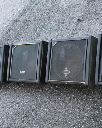 6 casse  acustiche vuote in blocco
