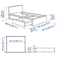 Letto malm singolo con cassetti