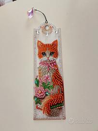 Segnalibro gatto arancione diamond painting 3€ 