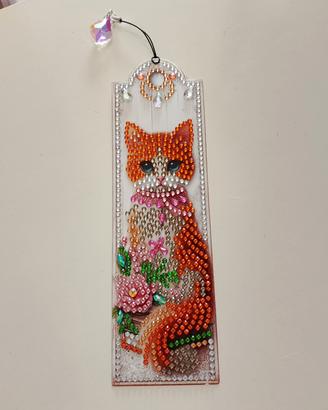 Segnalibro gatto arancione diamond painting 3€ 