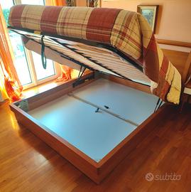 letto contenitore con materasso di qualità 