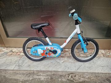 Bicicletta bambino B'Twin 14"Decathlon con rotelle