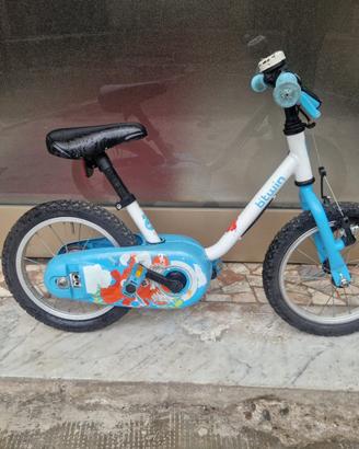 Bicicletta bambino B'Twin 14"Decathlon con rotelle