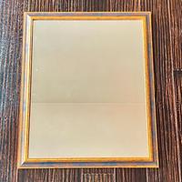specchio con cornice in legno anticata