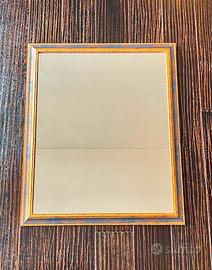 specchio con cornice in legno anticata