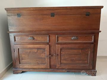 Madia rustica in Pino fine '800 originale