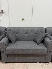 Divano 2 posti grigio tokyo effezeta nuovo