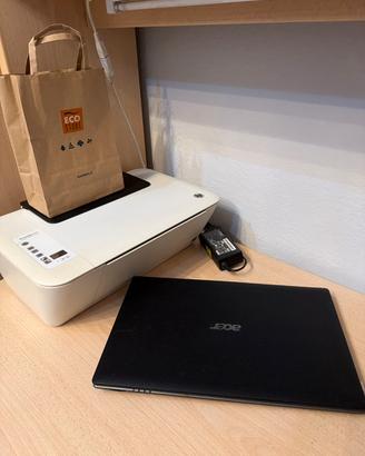 computer acer con inclusa stampante e cartuc