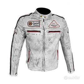 Giubotto Moto In Vera Pelle Cafè Race Vintage