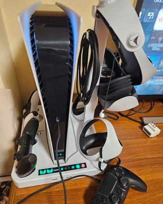 Ps5 digital +visore vr2+ base di ricarica