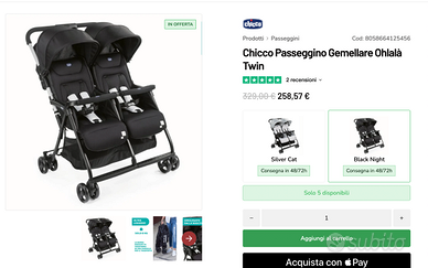 Chicco Passeggino Gemellare Ohlalà Twin