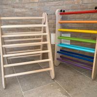 Triangolo Pikler, Rainbow rocker, torre Montessori