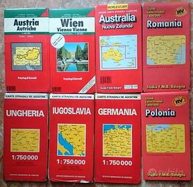 Carte stradali automobilistiche dell'Europa