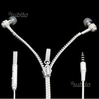 Auricolari Cuffie Zip Lampo Microfono Telefono Mp3