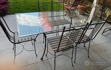 Tavolo e Sedie  in Ferro Battuto da Esterni