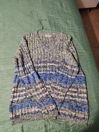 Maglione Vintage FIUME Multicolor Scollo a V