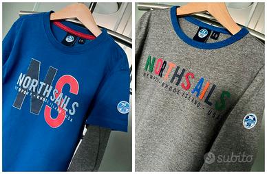Coppia di maglie blu e grigia tg 10 North Sails