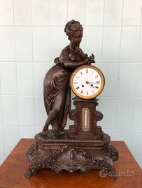 Antico orologio francese statua stile art nouveau