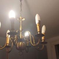Lampadario classico in ottone a 5 luci