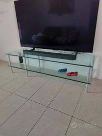 porta Tv in cristallo 