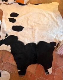 Tappeto vera pelle di mucca bianco e nero 