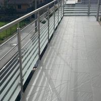 Ringhiera in accaio inox e vetro