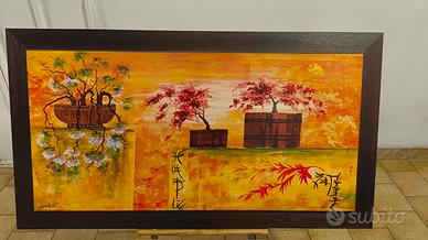 Quadro etnico dipinto a mano 