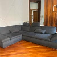 Divano letto angolare nero