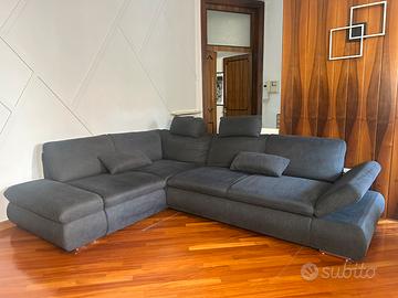 Divano letto angolare nero