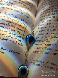 Orecchini occhio turco portafortuna 