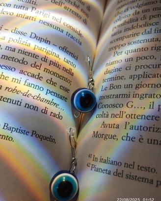 Orecchini occhio turco portafortuna 