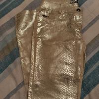 Koralline pantaloni argento pitonato