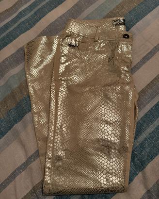 Koralline pantaloni argento pitonato