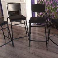 4 Sgabelli neri Stig Ikea