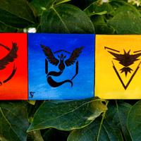 dipinto dei 3 pokemon leggendari