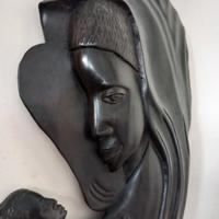 Madonna con Bambino in legno di Ebano 1950