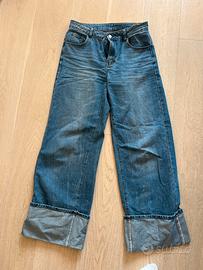 Jeans con risvolto