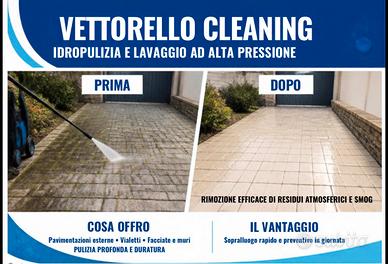 Pulizia e lavaggio con idropulitrice